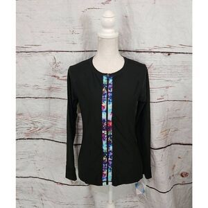 Athleta Zip Front Rash Guard Top Size Medium NWT